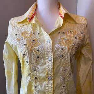 Destined to Roar | NWT Women’s Embellished Western Button-up Shirt, Size 6